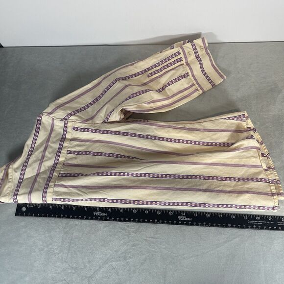 Robert Graham Top Womens S Striped Colorful Coastal Cowgirl Button Up Flip Cuff - Picture 9 of 9